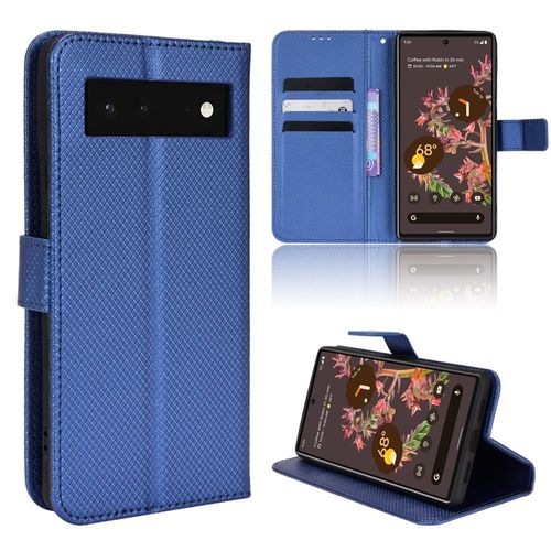 Coque Google Pixel 6,Etui Pour Google Pixel 6,Coque En Cuir Pour Google Pixel 6,Convient A Etui La Google Pixel 6,Bleu
