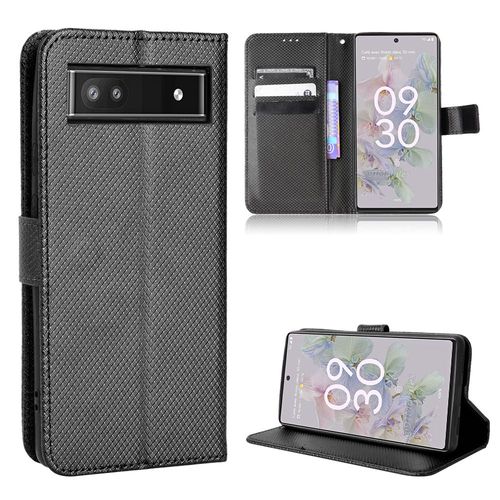 Coque Google Pixel 6a,Etui Pour Google Pixel 6a,Coque En Cuir Pour Google Pixel 6a,Convient A Etui La Google Pixel 6a,Noir