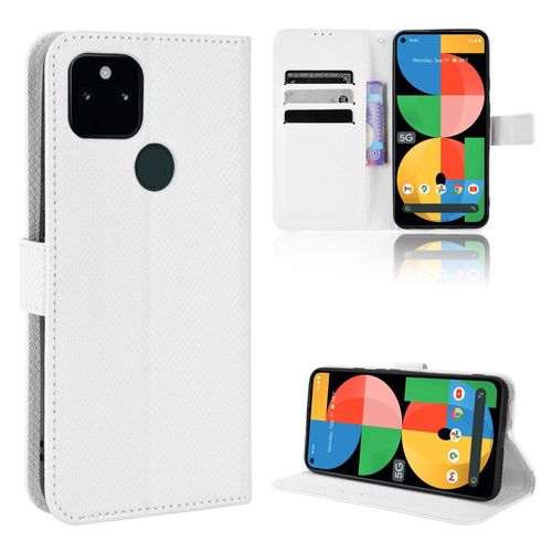 Coque Google Pixel 5a 5g,Etui Pour Google Pixel 5a 5g,Coque En Cuir Pour Google Pixel 5a 5g,Convient A Etui La Google Pixel 5a 5g,Blanc