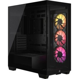 Boitier PC Moyen Tour E-ATX Corsair 3500X RGB avec panneaux vitrés - Noir