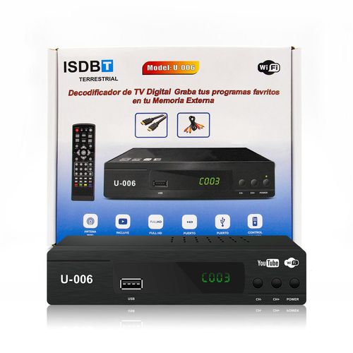 Récepteur débarISDB-T de la TV ISDBT de décodeur numérique de HD pour le récepteur du Chili Brésil VHF/UHF 1080P H.264 MPEG-4 la boîte de Youtube TV - Type NO antenna