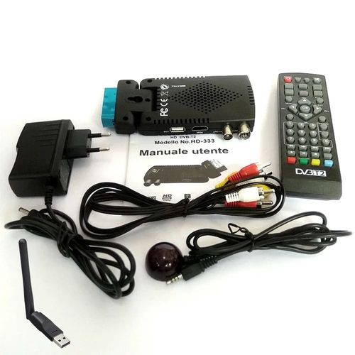 Décodeur numérique Terrestre 2023 - Décodeur DVB-T2 HD 1080P Récepteur H265 HEVC Main 10 Bits,Mini Scart Support USB WiFi/PVR/Multimédia [Comprend une télécommande universelle 2 - Type With antenna