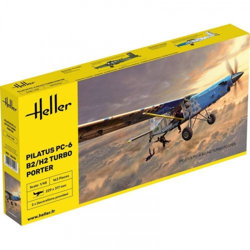 Maquette Avion Pilatus Pc-6 B2/H2 Turbo Porter - 1/48 - Heller 30410-Heller Joustra