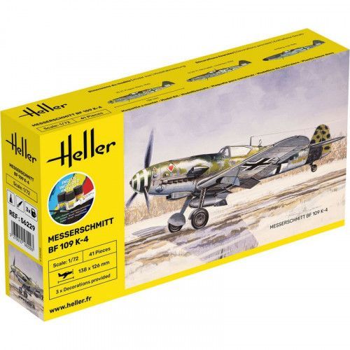 Maquette Avion Messerschmitt Bf 109 K-4 "Starter Kit" 1/72 - Heller 56229-Heller Joustra