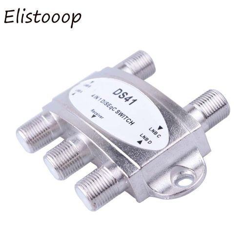 Elistooop-Commutateur LNB plat pour récepteur TV,antenne satellite,DiSEqC,4x1