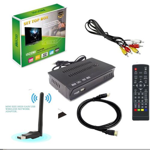 Brésil Pérou ISDBT japon h.264 VHF UHF Antenne Décodeur Numérique ISDB-T TUNER TV Récepteur 1080P Support USB Record Eaf - Type WHITE