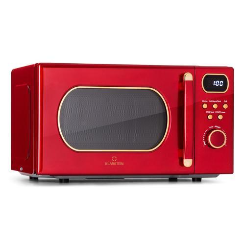 Micro-ondes avec grill - Klarstein Julieta 20L - 700 / 800 W - 8 programmes - Rouge