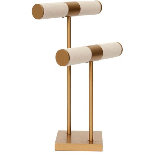 Porte Bijoux Double Pieds Dor?S Beige