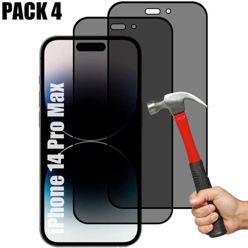 Lot-4 Vitre Protection Verre Trempe Anti-Espion Pour Iphone 14 Pro Max (6,7'')