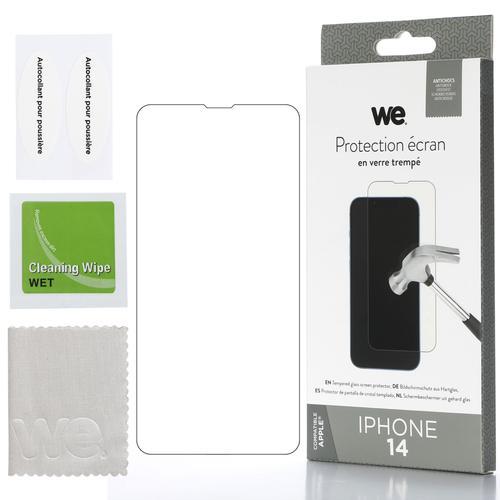 We Verre Trempé Apple Iphone 14: Protection Écran - Anti-Rayures - Anti-Bulles D'air - Ultra-Résistant - Dureté 9h Glass