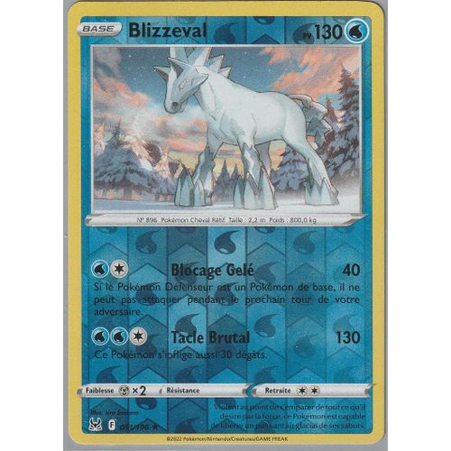 Carte Pokemon - Blizzeval - 051/196 - Holo-Reverse - Eb11 Origine Perdue