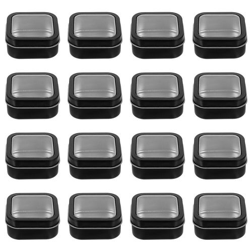 Boîte De Rangement Vide, 16 Pièces, Boîte En Fer Blanc Pratique Avec Fenêtre De Vue
