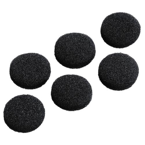 Coussinets de rechange en mousse, Ø 19 mm, 6 pièces, noirs