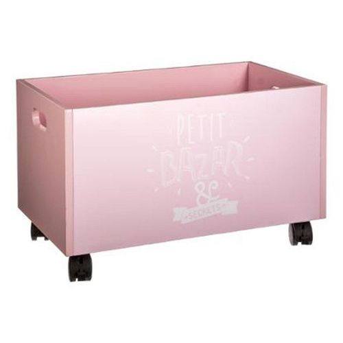 Coffre à Jouets à Roulettes 'Petit Bazar' 48cm Rose