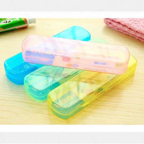 Boîte De Rangement Pour Dentifrice Rose Boîtier Organiseur Portable De Voyage Pour Brosse À Dents Dentifrice En Pp Rose