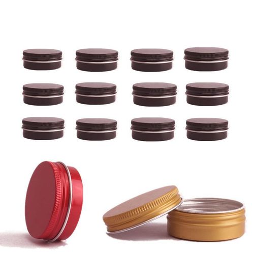 Mini Bocaux En Étain Avec Couvercle À Vis Boîtier Rouge De Stockage Pour Cosmétiques Baume Cire Crème Pour Visage Boîte De Rangement Des Échantillons Conteneur De Bijoux Boîte Cadeau Pour Bonbons