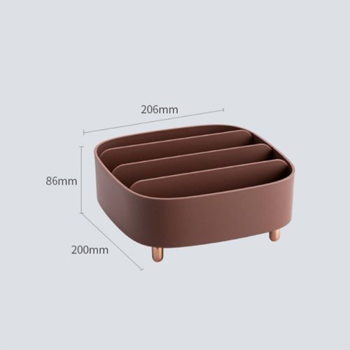 Boîte De Rangement À Compartiments, Boîte De Rangement D&#39Ombre À Paupières, Coussin D&#39Air Poudre Organisateur De Bureau Rouge À Lèvres Maquillage, Étagère De Rangement Accessoires