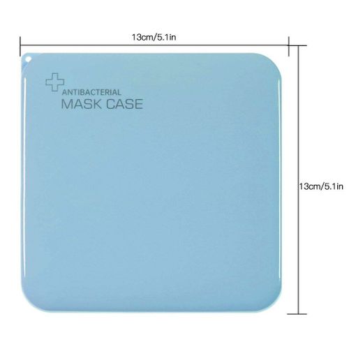 Boîte De Rangement En Pp, 2 Pièces, Couvercle Buccal À Usage Unique, Boîtier De Rangement Portable, Non Transparent, Bleu