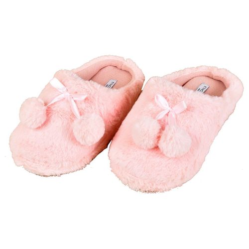 Pantoufles Confort Et Qualité Supérieure Etincelle Rose Pompon