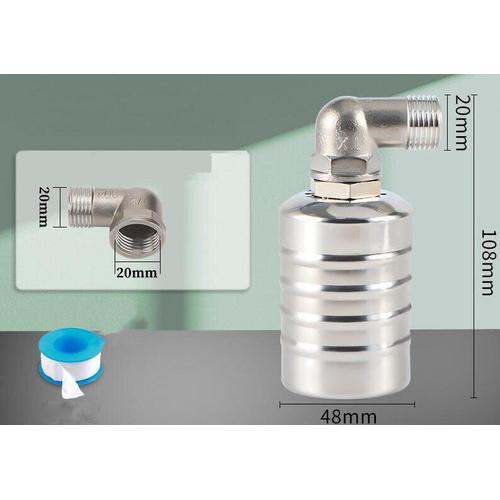 Vanne à flotteur en acier inoxydable 1/2,3/4 "",contrôle entièrement automatique du niveau d'eau,304 - Type D 1-2