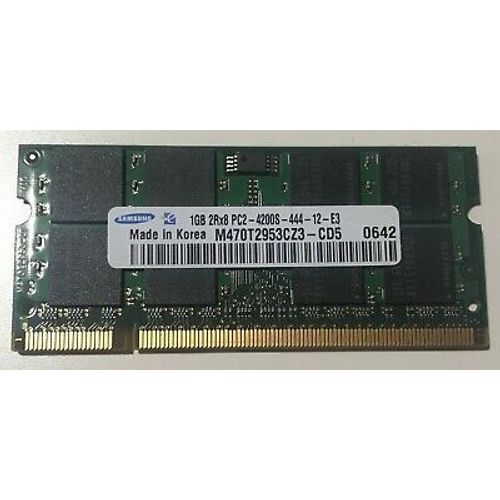 Samsung RAM SODIMM DDR2 1Gb 2Rx8 4200S-444-12-E3 M470T2953CZ3-CD5