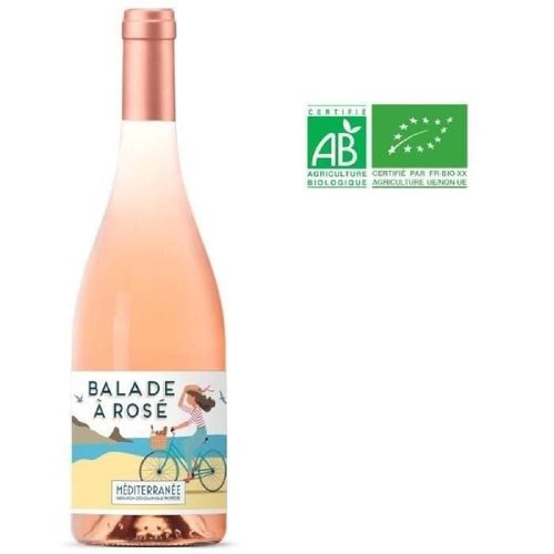 Balade A Rosé 2022 Igp Méditerranée - Vin Rosé De Provence - Bio