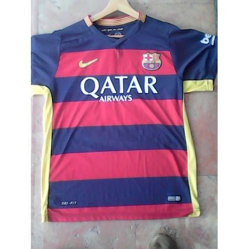 Maillot Foot Fc Barcelone Taille M Qatar Nike 2015 Flocage Messi 10