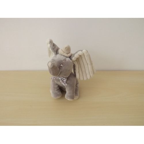 Doudou Peluche Éléphant Gris Dumbo Disney