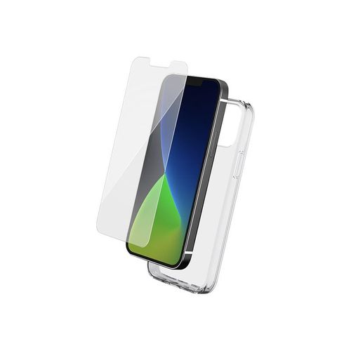 Bigben Connected - Coque De Protection Pour Téléphone Portable - Semi-Rigide - Polyuréthanne Thermoplastique (Tpu) - Transparent - Avec Protecteur D'écran En Verre Trempé - Pour Apple Iphone 14...