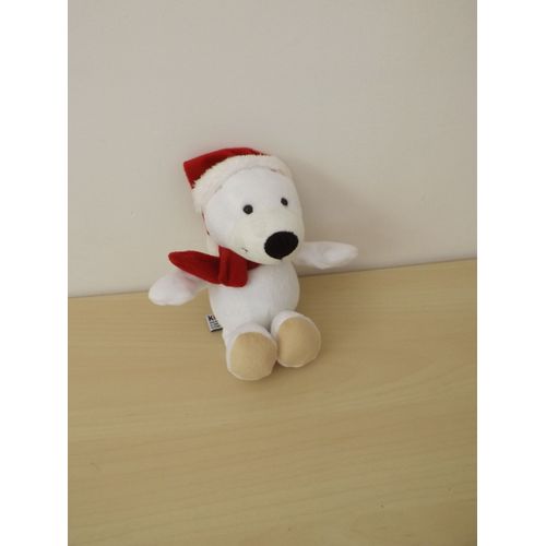 Doudou Ours Blanc Rouge Kinder