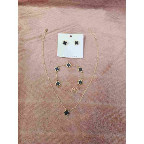 Parure Bijoux Acier Inoxydable Doré
