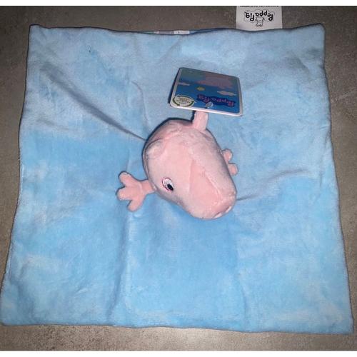 Doudou Peppa Pig George Plat Bleu Et Rose Peluche Bébé 