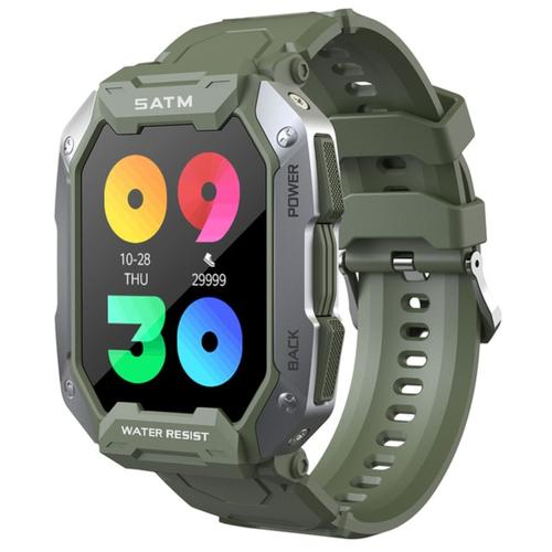 Xwatch Pro Militaire Mt1 Vert - Montre Connectée Homme, Militaire, Ultra Résistant, Natation, Sms, Sport, Santé, Aventure, Autonomie 15 À 50 Jours