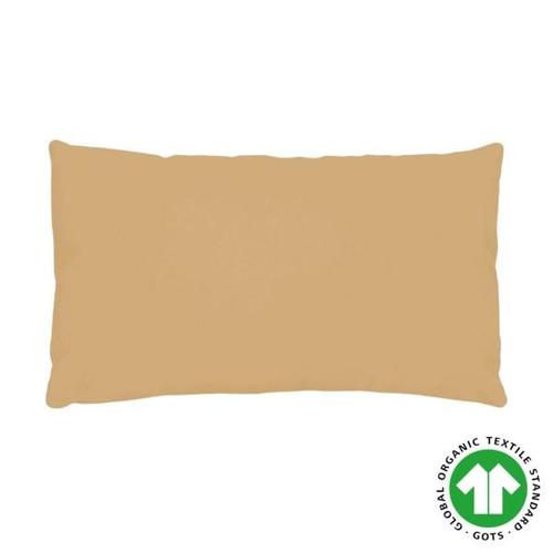 Taie D'oreiller Coton Biologique, 50x70cm, Curry, 100% Coton 57 Fils, Oeko-Tex