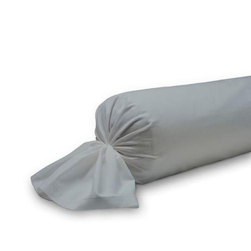 Taie De Traversin Unie, Gris Clair, 45x185cm, 100% Coton