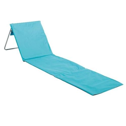 Matelas De Plage Léger Et Pliable, Avec Poche Zippée Et Sangle De Maintien, Taupe, Tube En Acier, Imperméable