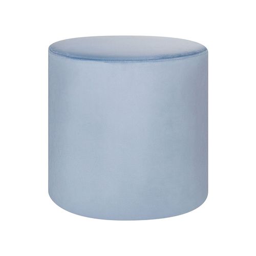 Pouf En Velours Bleu Clair D 47 Cm Lovett