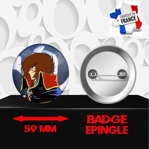 Badge À Épingle 59 Mm Manga Albator Captain Harlock 270