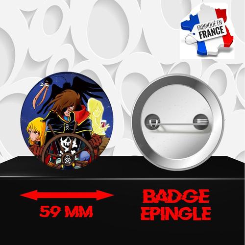 Badge À Épingle 59 Mm Manga Albator Captain Harlock 268