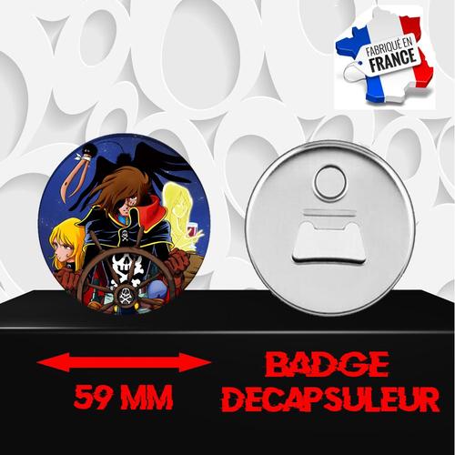 Magnet Décoratif Décapsuleur Aimanté 59 Mm Manga Albator Captain Harlock 268