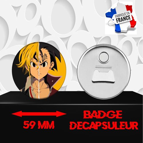 Magnet Décoratif Décapsuleur Aimanté 59 Mm Manga Seven Deadly Sins 271