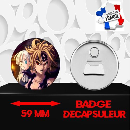 Magnet Décoratif Décapsuleur Aimanté 59 Mm Manga Seven Deadly Sins 273