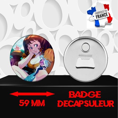 Magnet Décoratif Décapsuleur Aimanté 59 Mm Manga Seven Deadly Sins 274
