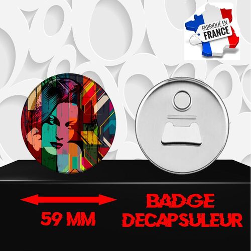 Magnet Décoratif Décapsuleur Aimanté 59 Mm Glamour 308