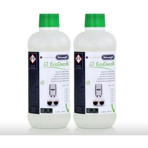 Lot de 2 Détartrant 500ml ECODECALK Cafetière Expresso (5513291781 5513296041 DELONGHI)