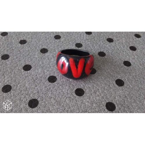 Bague Rouge Et Noire Love