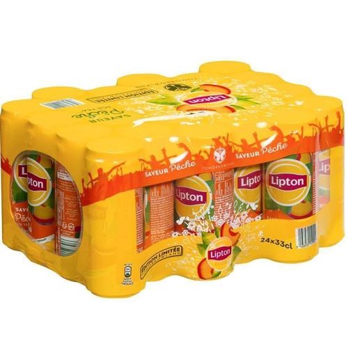 Lipton Ice Tea Pêche 24 Unités De 330ml, Canettes Slim