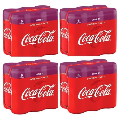 Coca Cola Cherry 24 Unités De 330ml, Canettes Slim
