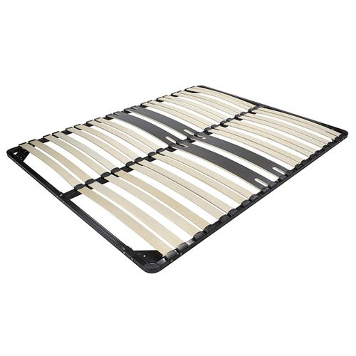 Cama Sommier Ergonomique À Lattes Avec Zone Lombaire Renforcée 180x200 Cm