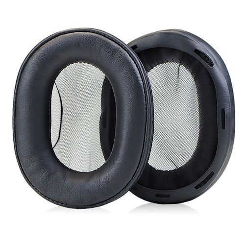 Coussinets de rechange pour casque Sony MDR-1R MDR-1RMK2 - Cuir Protéiné et mousse à mémoire de forme - Noir